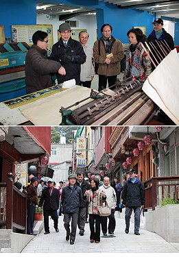2011-01-09經濟部長施顏祥一行參訪馬祖故事館及鐵板生活商圈。（圖：曹以鋒提供）.